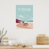 Portugal poster van het klassieke treinverkeer (Keuken)