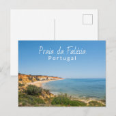 Portugal Praia da Falesia in de Algarve Reizen Briefkaart (Voorkant / Achterkant)