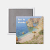 Portugal Praia da Marinha in de Algarve Souvenir Magneet (Voorkant / Achterkant)