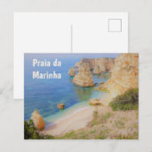 Portugal Praia da Marinha Strand in de Algarve Briefkaart (Voorkant / Achterkant)