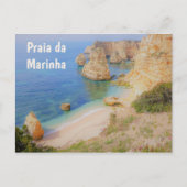 Portugal Praia da Marinha Strand in de Algarve Briefkaart (Voorkant)