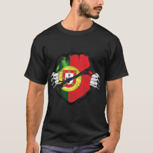 Portugal Pure Roots Flag Black T-shirt