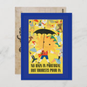 Portugal Raining People Briefkaart (Voorkant / Achterkant)