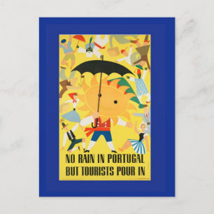 Portugal Raining People Briefkaart