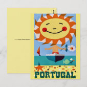 Portugal Reisposter Ansichtkaart Briefkaart (Voorkant / Achterkant)
