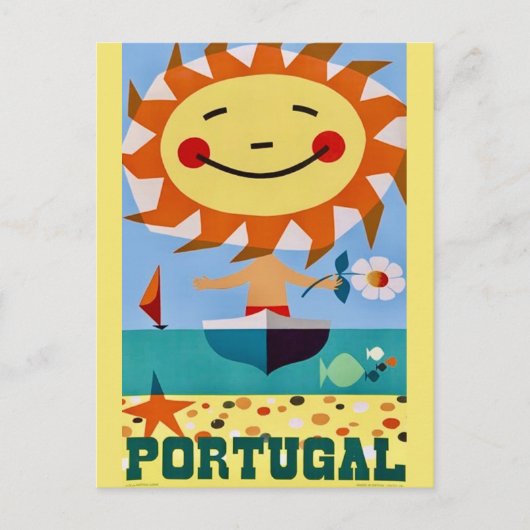 Portugal Reisposter Ansichtkaart Briefkaart (Voorkant)