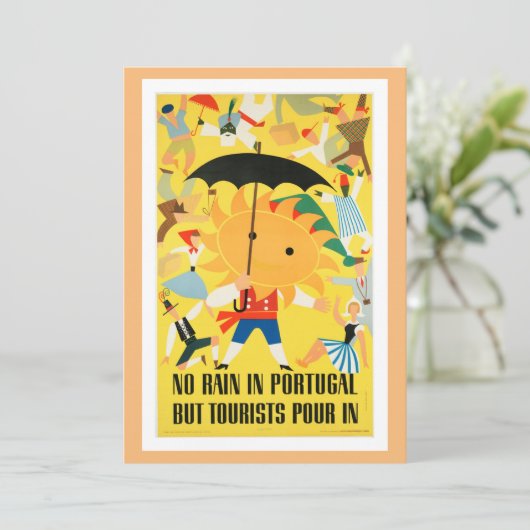  Portugal reisposter Kaart (Staand voorkant)
