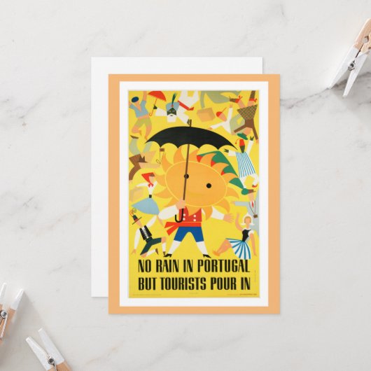 Portugal reisposter Kaart (Voorkant / Achterkant in situ)