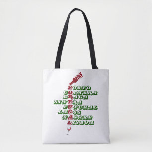 Portugal Rode Wijn Steden in Portugal Tote Bag