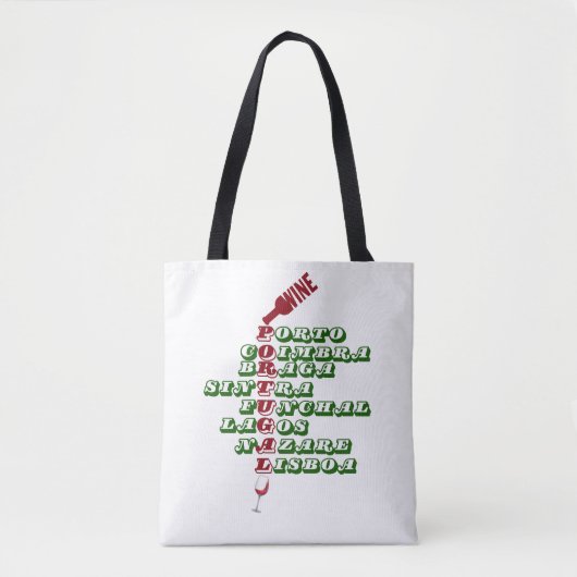 Portugal Rode Wijn Steden in Portugal Tote Bag (Voorkant)