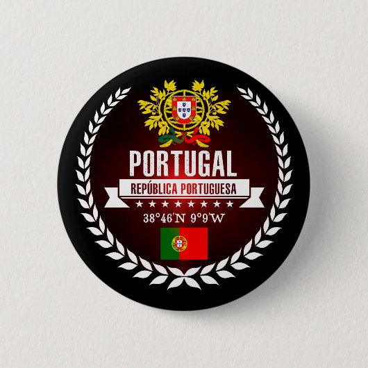 Portugal Ronde Button 5,7 Cm (Voorkant)
