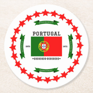Portugal Ronde Kartonnen Onderzetter