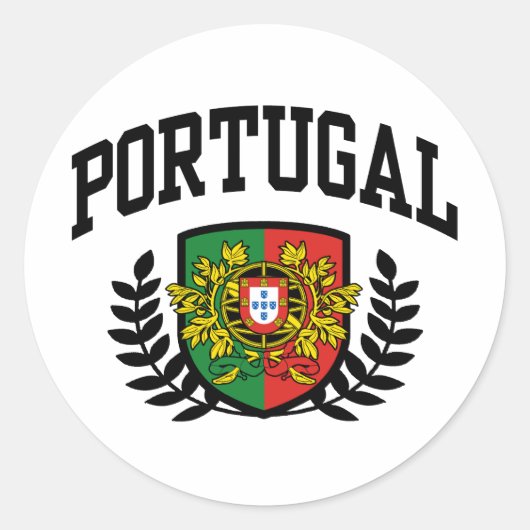 Portugal Ronde Sticker (Voorkant)