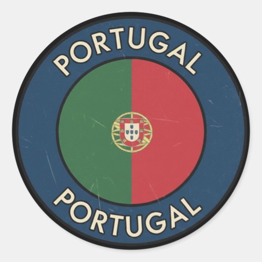 Portugal Ronde Sticker (Voorkant)