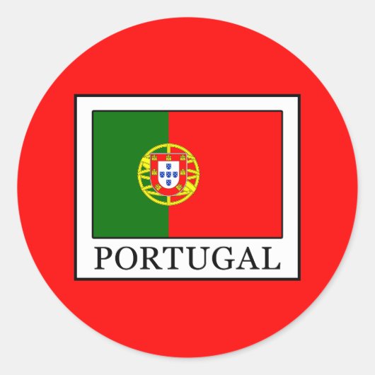 Portugal Ronde Sticker (Voorkant)