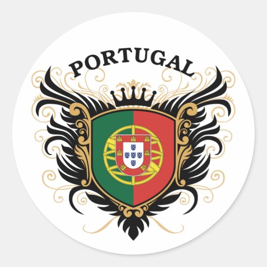 Portugal Ronde Sticker (Voorkant)
