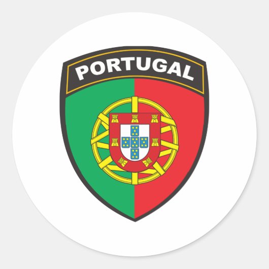 Portugal Ronde Sticker (Voorkant)