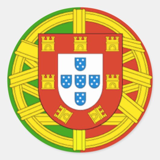 Portugal Ronde Sticker (Voorkant)