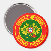 Portugal Round Emblem Magneet (Voorkant / Achterkant)