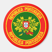 Portugal Round Emblem Magneet (Voorkant)