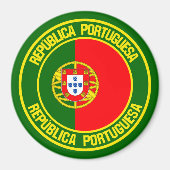 Portugal Round Emblem Magneet (Voorkant)