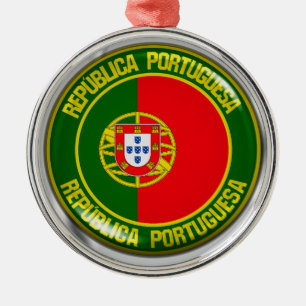 Portugal Round Emblem Metalen Ornament