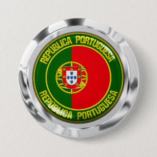 Portugal Round Emblem Ronde Button 7,6 Cm