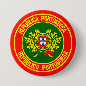 Portugal Round Emblem Ronde Button 7,6 Cm (Voorkant)