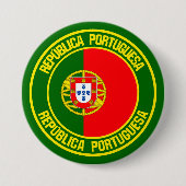 Portugal Round Emblem Ronde Button 7,6 Cm (Voorkant)