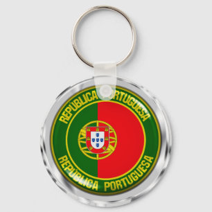 Portugal Round Emblem Sleutelhanger