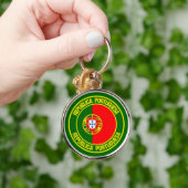 Portugal Round Emblem Sleutelhanger (Hand)