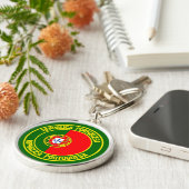 Portugal Round Emblem Sleutelhanger (Zijkant)