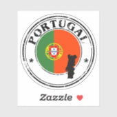 Portugal Seal Sticker Ronde Vlag voor Laptop Boek. (Vel)
