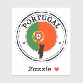 Portugal Seal Sticker Ronde Vlag voor Laptop Boek.