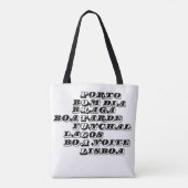 Portugal Shopping Bag Tas. Goedemorgen Tote Bag (Achterkant)