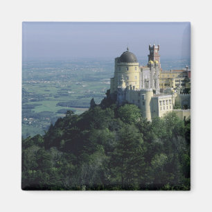 Portugal, Sintra, Pena Palace, bovenop Serra da Magneet