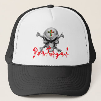 Portugal Skull Trucker Hat Trucker Pet
