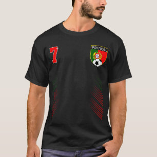 Portugal Soccer Portugees Football Retro 7 Jersey T-shirt