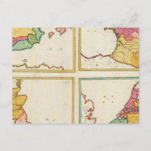 Portugal, Spanje, Duitsland, Engeland, Schotland Briefkaart