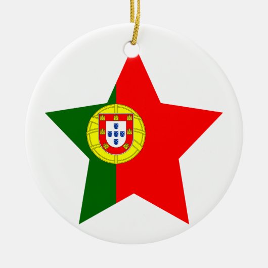 Portugal Star Keramisch Ornament (Voorkant)