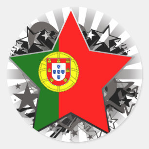 Portugal Star Ronde Sticker