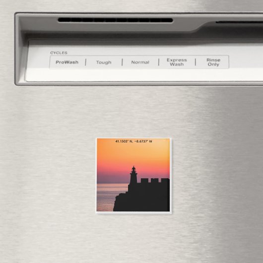 Portugal Sunset Lighthouse Coordinates Magnet – Co (Insitu (Vaatwasser))