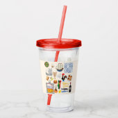 Portugal Symbolen Travel Lovers Acryl Drinkbeker (Achterkant)