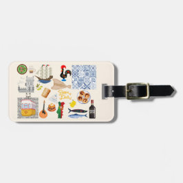 Portugal Symbolen Travel Lovers Bagagelabel