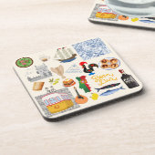 Portugal Symbolen Travel Lovers Bier Onderzetter (Linkerzijde)