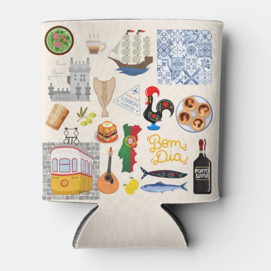 Portugal Symbolen Travel Lovers Blikjeskoeler (Voorkant)