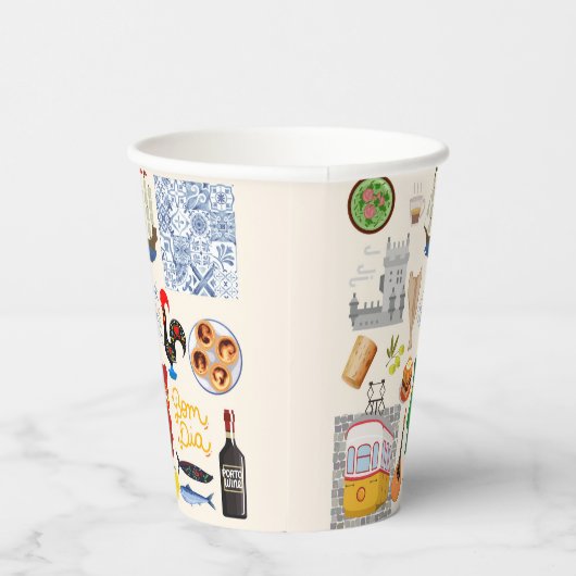 Portugal Symbolen Travel Lovers Papieren Bekers (Rechts)