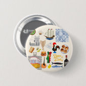 Portugal Symbolen Travel Lovers Ronde Button 5,7 Cm (Voorkant /achterkant)