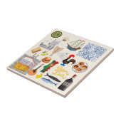 Portugal Symbolen Travel Lovers Tegeltje (Zijkant)