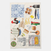 Portugal Symbolen Travel Lovers Theedoek (Verticaal)